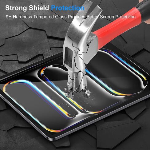 TSQQST-2 Pack New iPad Pro 13 Inch M4 2024 Screen Protector, HD Clear 9H Tempered Glass Film with Face ID & Apple Pencil Pro Compatible, High Sensitivity Case Friendly, for iPad Pro 7th Generation 13" in Saudi Arabia