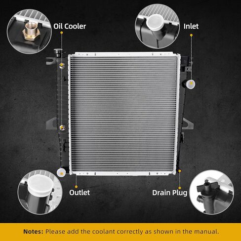 DWVO Radiator Complete Radiator Compatible with 2006 Ford Explorer 2007 Explorer Sport Trac 2006 Mercury Mountaineer 4.0L V6 4.6L V8 DWRD1085 in Saudi Arabia