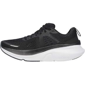 Saucony Women's Guide 18 Road Running Shoe, Black/White 8.5 Extra Wide