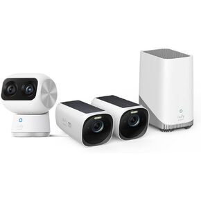 eufy Security eufyCam S330 (eufyCam 3) 2-Cam Kit, Security Camera Outdoor Wireless Indoor Cam S350, Dual Cameras, 4K UHD Resolution Security Camera with 8× Zoom and 360° PTZ