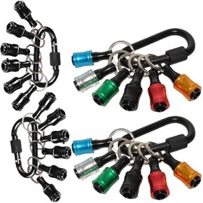 24PCS 1/4 Inch Hex Shank Bits Holder, Portable Six Color Coded Light-weight Quick-change Screwdriver Bits Holder Organizer Tool For 1/4" Impact Tips, Screws, Drivers