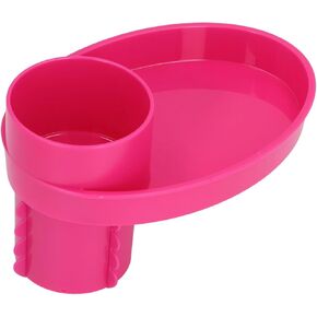 KIMISS Car Seat Snack Tray for Portable Multifunctional Travel Rotating Cup Holder Plate for Toys and Drinks Black