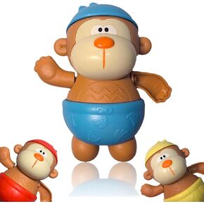 3pcs Monkey Wind Up Bath Toys, Baby Pool and Bath Toys for Toddlers 1-3 2-4 3-5, Cute Backstroke Monkey Gifts are a Great Choice for Children's Birthdays, Christmas and Easter
