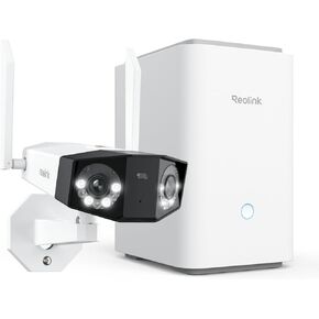 Reolink 4K WIFI Camera مع حزمة Home Hub Pro ، زاوية واسعة للغاية ، 2.4/5 جيجا هرتز مكون الإضافات في الهواء الطلق Home Home Pro ، تحكم مركزي لما يصل إلى 24 كاميرا أمنية.