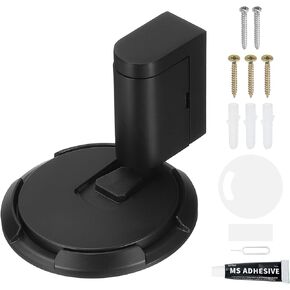 uxcell 2Pcs Magnetic Door Stopper, Silent Magnetic Floor Door Stop with Adhesive, Mechanical Floor Door Stop Shock Absorbing for Bedroom Office Bathroom, Brushed Gold