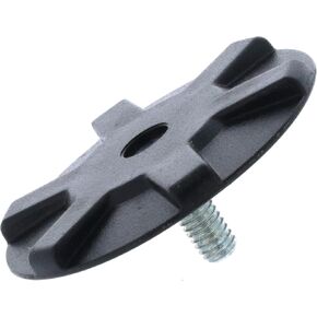 DEWALT OEM N862773 Drywall Sander Nut (1pc, Hex, Alloy Steel, Black, Flat Head, Right Hand, Coarse, #4, Fully Threaded, 0.25in Pitch, 4.32cm W x 4.83cm L x 2.79cm H)