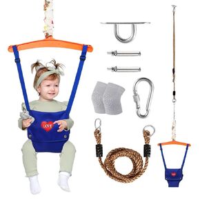 Baby Jumper with a Ceiling Hook for Infant & Toddlers, Baby Door Jumper with Adjustable Chain, Protable Baby Jumpers and Bouncers for Indoor/Outdoor