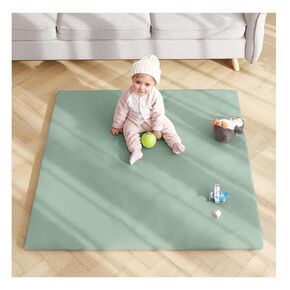 Baby Play Mat 48"x48" – Thick, Non-Slip Foam Mat for Babies and Toddlers. Foldable, Scrubbable, Odorless, and Soft, Ideal for Playpens, Crawling, and Indoor Playtime-Grey