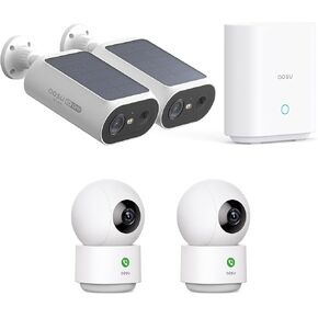 AOSU Solar Security Cameras Wireless Outdoor/Indoor, 4 Pack
