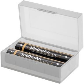 3.7V 3800MAH USB بطارية LI-ION القابلة لإعادة الشحن مع حالة تخزين البطارية للمصابيح الكهربائية ، وأضواء الطوارئ ، والكاميرات ، والمراوح الصغيرة ، والضوابط عن بُعد ، وحزمتين
