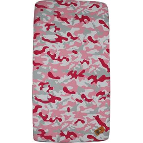 Dear Baby Gear Deluxe Baby Crib Sheet - Cotton Polyester Infant Sheets - Soft Machine-Washable Crib Mattress Cover - Newborn Nursery Bedsheet - Shades of Pink Camouflage, 52"x28"x10"