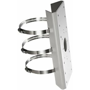 DS-1275ZJ Stainless Steel Vertical/Horizontal Pole Mount for Hikvision Camera, White, Pack of 1