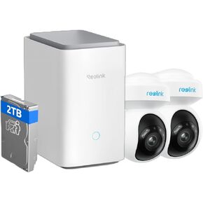 REOLINK 4K PTZ Camera with Home Hub Pro Bundle, 2X 8MP Outdoor Security Camera with Home Hub Pro, 2TB HDD Pre-Installed, 24/7 Offline Recording