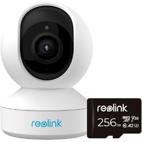 REOLINK 5MP IndoorCam Bundle with 256GB Micro SD Card, 2.4/5Ghz WiFi, 3X Optical Zoom, Ideal for Baby Monitor/Pet Camera, Cloud/SD Card Storage, Two-Way Talk