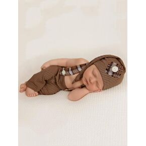 Newborn Photography Outfits Baby Boy Hat Suspender Pants Set Newborn Photography Props Infant Boy Photo Props Costume