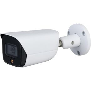 4MP HD Full Color PoE Bullet Network Camera IPC-HFW3449E-AS-LED, IP Security Camera for Dahua N43BB62, Smart Motion Detection, Dual Illumination, LED/IR Night Vision, IP67, 2.8mm Fixed Lens, White