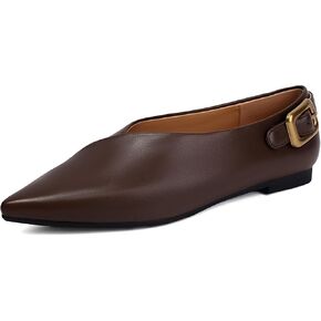 Women's Flat Shoes Comfortable Pointed Toe Flats Slip On Loafers Witch Shoes