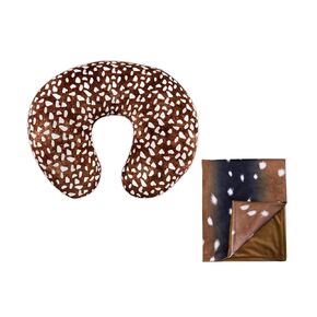 Deer Skin Baby Blanket Newborn Blanket Blanket and Nursing Pillow Cover for Baby Boys and Girls