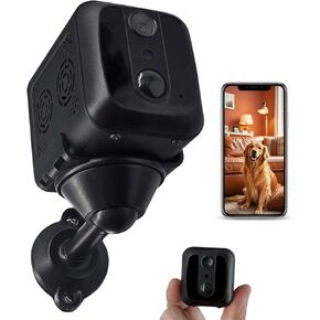 WOLF SHIELD Mini WiFi Hidden Camera – HD Wireless Indoor Camera, 30-Day Standby, Night Vision, Motion Detection Alerts, Home Security Camera
