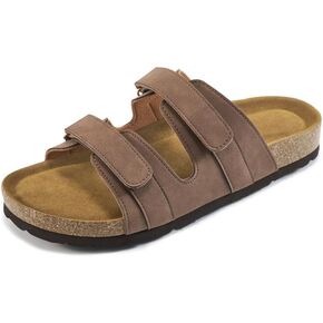 Alicegana Sandals for Women 2025 Flat: Comfortable Beach Walking Summer Vacation Slides Shoes with Adjustable Hook Loop in Kuwait