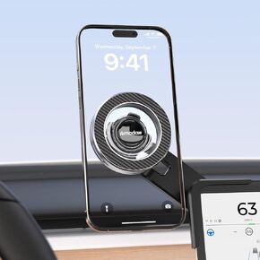 2024 Upgrade Tesla Phone Mount, [Strongest Magnet] Magsafe Car Mount for Model Y/3/X/S Screen Accessories, for Model Y Phone Holder Compatible with iPhone 16 15 Pro Max 14 13 12 All Phone