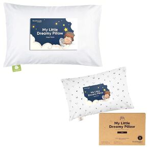 KeaBabies Toddler Pillow with Pillowcase & Mini Toddler Pillow with Pillowcase - 13x18 My Little Dreamy Pillow - 9x13 My Little Dreamy Mini Pillow - Organic Cotton Toddler Pillows for Sleeping