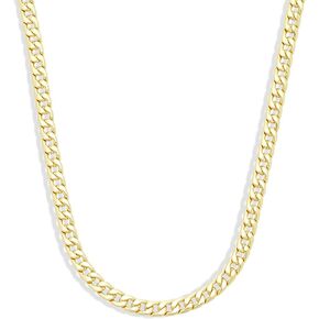 Amazon Essentials 7mm Plated Flat Curb Chain for Men or Women