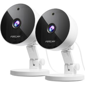 FOSCAM 3K 5MP Security Camera Indoor, 2.4g & 5g WiFi Magnetic Mini Dog/Cat/Pet/Baby Camera, Smart Motion Detection, 20X Zoom, 2-Way Audio, Night Vision, Home Monitor Compatible with Alexa & Google