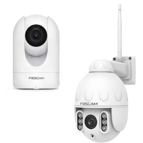 FOSCAM Home Security Camera R4S 4MP(2K) WiFi Camera & SD4 2k 4MP Outdoor Security Camera, 5G/2.4GHz WiFi PTZ with 4X Optical Zoom