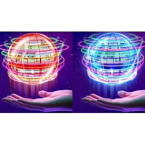 2 Pack Flying Orb Ball Toys-2024 Upgraded Galaxy Ball Boomerang Hover Ball Soaring Hover Magic Spinner Drone Kids Adults Cool Outdoor RGB Toy Gifts for 6 7 8 9 10+ Year Old Boys Girls