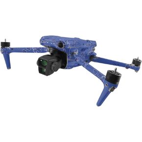 MightySkins Skin Compatible with DJI Air 3 - Blue Bandana | Protective, Durable, and Unique Vinyl Decal wrap Cover | Easy to Apply, Remove, and Change Styles