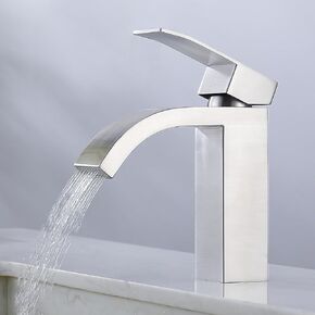 Black Bathroom Sink Faucet One Hole Faucet Single Handle 1 Hole Vanity 【SUS304 Stainless Steel 】 Faucets for Bathroom Sink NO-Lead Matte Black Bathroom Faucet, SF4-BK-N