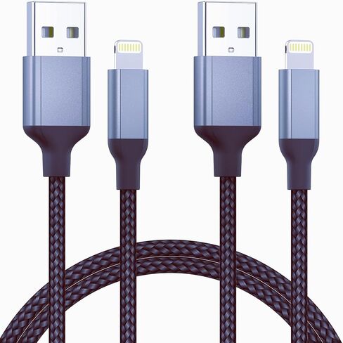 3 FT iPhone Charging Cable, [Apple MFi Certified] 2-Pack iPhone Car Charger Cord 3 Foot Fast Charging Carplay Lightning Cable Compatible with iPhone 14 13 12 11 Pro Max XR XS X 8 7 6 Plus SE iPad in Saudi Arabia