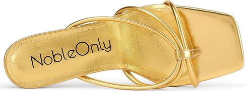 NobleOnly Womens Strappy Kitten Heels Square Open Toe Thong Heels Flip Flop Heels Dress Prom Slip-on Mule Heels 2.6 Inches Heels in Saudi Arabia