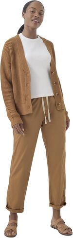 Pact Women's Classic Woven Twill Drawstring Roll Up Pants in Kuwait
