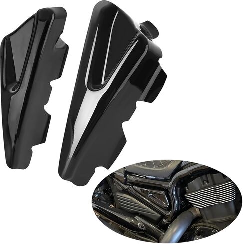 أغطية إطار جانبي للخزان بمظهر كربوني متوافقة مع Harley V-ROD VROD V ROD VRSCDX Night Rod Special 2007-2017 VRSCF Muscle 2009-2017 (مظهر كربوني) in Kuwait