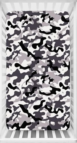 Dear Baby Gear Deluxe Baby Crib Sheet - Cotton Polyester Infant Sheets - Soft Machine-Washable Crib Mattress Cover - Newborn Nursery Bedsheet - Shades of Pink Camouflage, 52"x28"x10" in Saudi Arabia