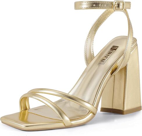 idifu in4 strappy cheels for women high chunky block heels square spied open ele slingback slingback strap bress shoes wedder prom party party work heeled sonched yeel yeel sexy sexy conger shice cheels in Kuwait
