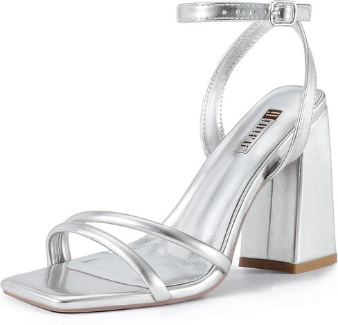 idifu in4 strappy cheels for women high chunky block heels square spied open ele slingback slingback strap bress shoes wedder prom party party work heeled sonched yeel yeel sexy sexy conger shice cheels in Kuwait