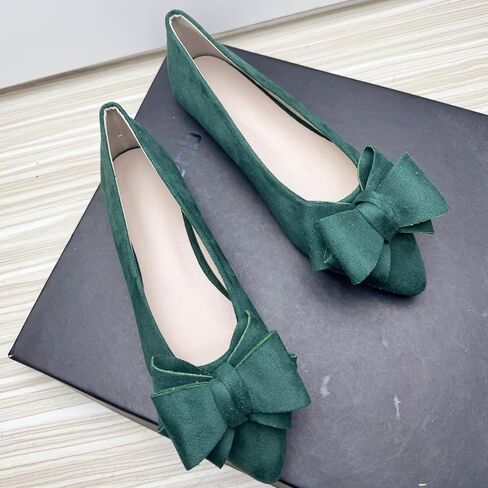 HuangTaiJi Qing Women's Pointy Toe Exquisite Pearl Rhinestone Dressy Ballet Flats Bling Slip On Comfortable Wedding Party Working Shoes in Saudi Arabia