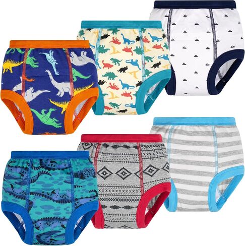 BIG ELEPHANT 6-Pack Potty Training Pants – 100% Cotton Absorbent Toddler Underwear for Boys and Girls (12M-10Y) in Kuwait