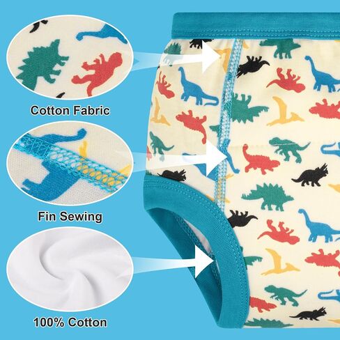 BIG ELEPHANT 6-Pack Potty Training Pants – 100% Cotton Absorbent Toddler Underwear for Boys and Girls (12M-10Y) in Kuwait