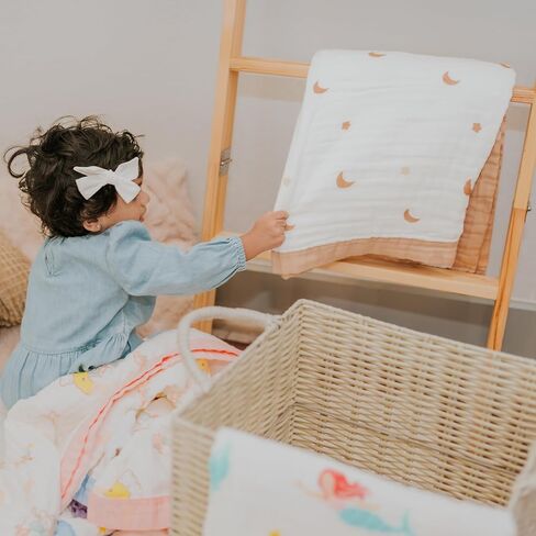 100% Cotton Muslin Baby Blanket | Soft & Breathable 6-Layer Baby Blanket | Lightweight Quilt for Newborns, Infants & Toddlers | Gender-Neutral (Little Prince) in Saudi Arabia