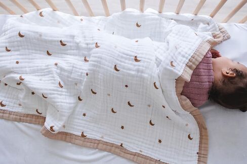 100% Cotton Muslin Baby Blanket | Soft & Breathable 6-Layer Baby Blanket | Lightweight Quilt for Newborns, Infants & Toddlers | Gender-Neutral (Little Prince) in Saudi Arabia