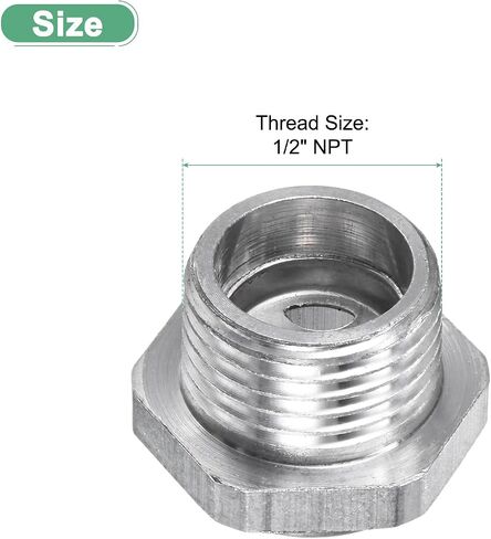 Air Compressor Oil Sight Glass, 1/2" NPT Toughened Glass No Leak Hex Oil Liquid Level Gauge Fittings W O-Ring for Air Compressor/Pump/Tank Sight Plug Window in Kuwait
