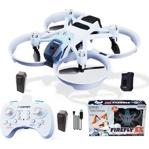 Firefly EX Combo Toy Drones for Kids,2 Batteries,High Efficiency Battery Charger(Within 25 mins), Fun Mini Drones for Kids