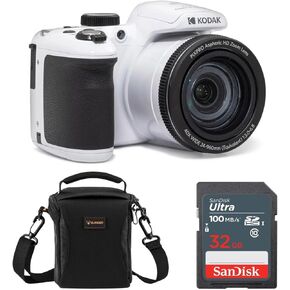 KODAK PIXPRO AZ405-BK 20MP Digital Camera 40X Optical Zoom 24mm Wide Angle Lens Optical Image Stabilization 1080P Full HD Video 3" LCD Vlogging Camera. Bundle with SD Card and Camera Bag