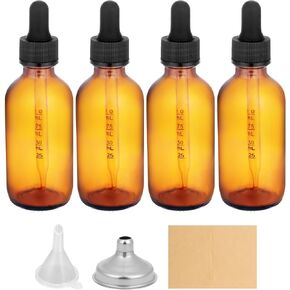 Yadream 4 Pack Glass Spray Bottles,2 oz small empty spray bottle with Spray nozzles and lids,Spray Refillable Containers or Hair, Travel, Plants, Travel, Cleaning Solutions and Skin Care