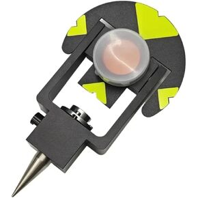 Mini Surveying Prism Reflector مع حامل إطار Taget ، GMP101 استبدال متوافق مع محطة Leica Swiss Total ، +17.5 مم ، فيلم مطلي بالنحاس