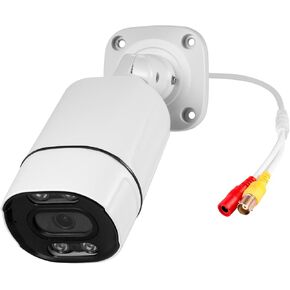 Fuers 8CH Security Camera System,H.265+ Surveillance Video Recorders with 2 x 2592P 5MP Wired IP66 Bullet Cameras,for Indoor Outdoor Use,500G HDD Included, Email Alert,Mobile APP & PC Remote